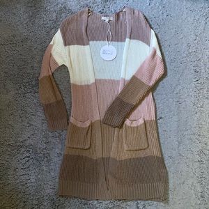NWT Love Tree Neapolitan Long-Line Cardigan